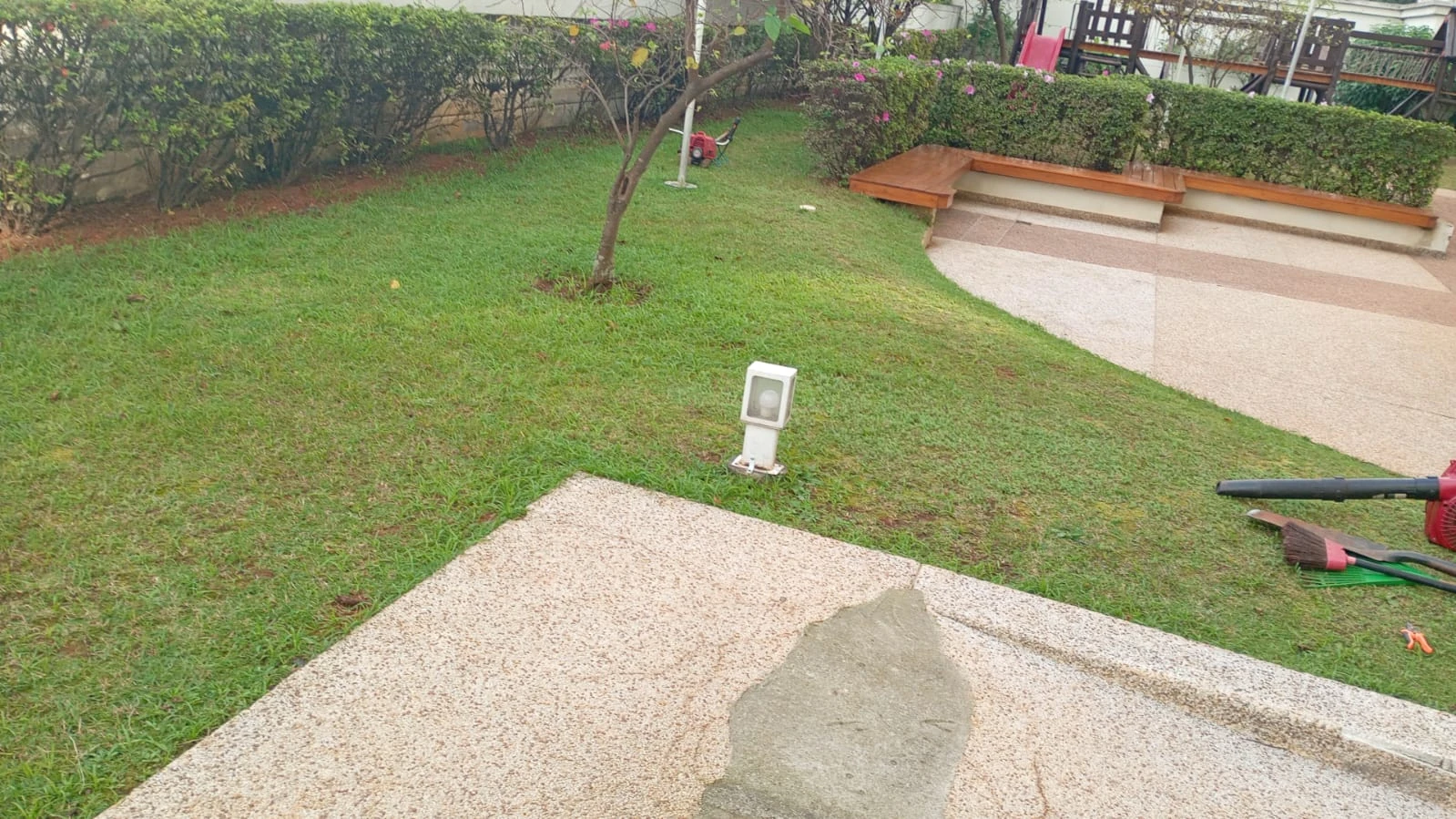 Jardim gramado com manutenção